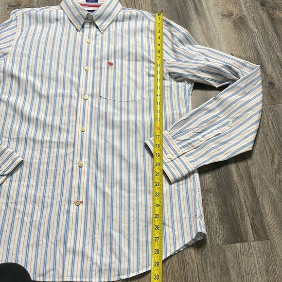 Abercrombie & Fitch Mens Muscle Button Down Shirt, Red, Blue, White, size XL - Picture 7 of 10